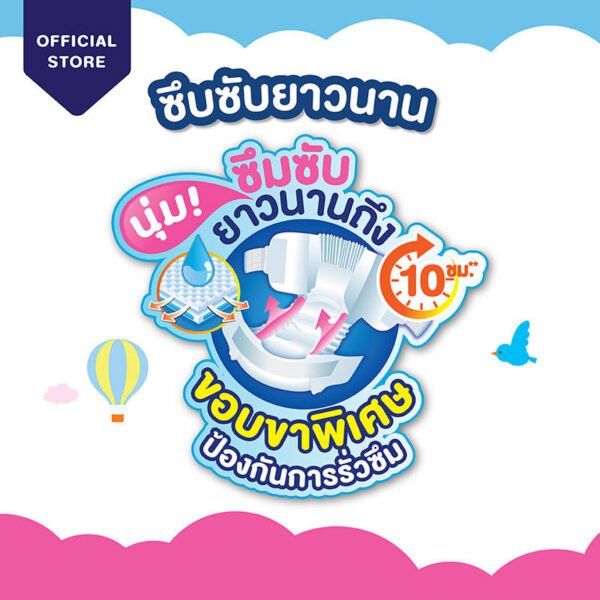 เบบี้เลิฟผ้าอ้อมเด็กแบบเทปขนาดNB 88ชิ้น - Image 6